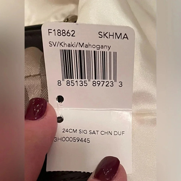 NWT Authentic Coach Signature Leather K1173  F18862 Light Brown And Dark Brown - Picture 7 of 10